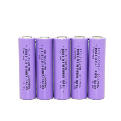 Lightweight Compact 18650 Lithium Battery Cell 3200mAh 3.6V 3C
