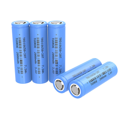15C High Capacity Lithium Battery , 2000mAh Flat Top 18650 Lithium Battery Cell